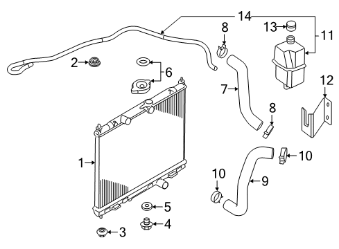 2016 Chevy City Express Radiator & Components Diagram