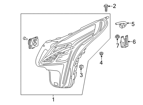 2018 Cadillac CT6 Headlamps, Headlamp Washers/Wipers Diagram