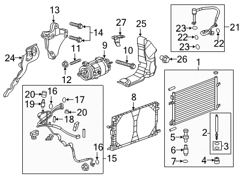 2014 Buick Regal Air Conditioner Compressor Kit Diagram for 23413999