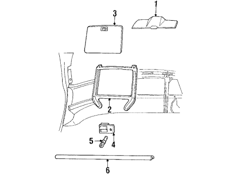 1988 Buick Reatta Cylinder,Instrument Panel Compartment Door Lock (Uncoded) Diagram for 12507459