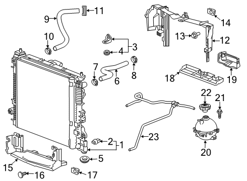 2021 Chevy Blazer Radiator & Components Diagram 2 - Thumbnail