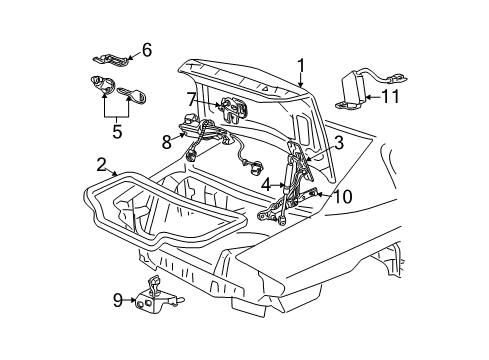 2004 Buick Century Trunk Lid Diagram