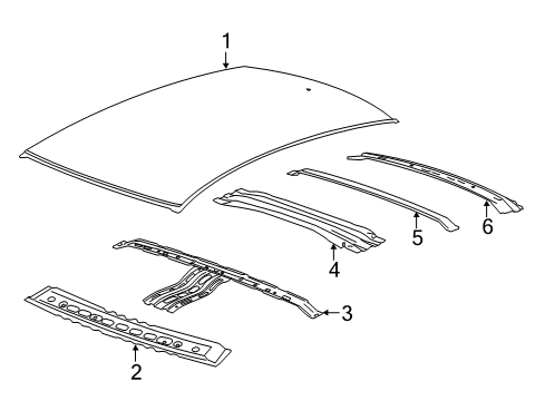 2020 Chevy Impala Roof & Components Diagram 2 - Thumbnail