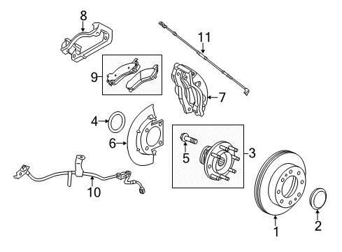 2018 Chevy Silverado 3500 HD Front Brakes Diagram 4 - Thumbnail