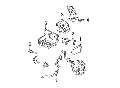 1990 GMC Safari Bracket Assembly, Brake Pressure Mod Valve Diagram for 15656111