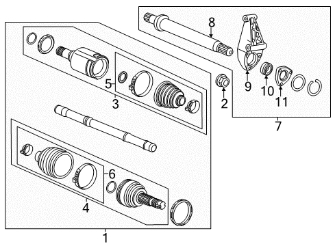 2017 Buick Encore Drive Axles - Front Diagram