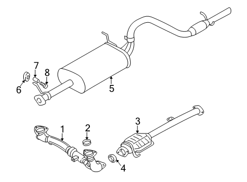 2004 Chevy Tracker Exhaust Components Diagram