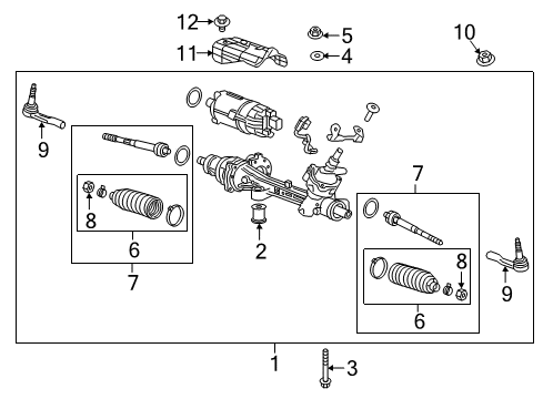 2018 Chevy Cruze GEAR ASM-ELEC BELT DRV RACK & PINION STRG Diagram for 42698007