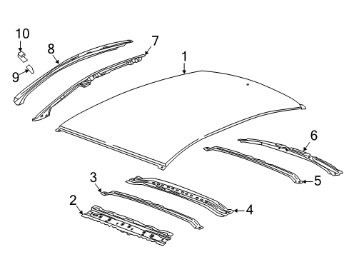 2017 Buick LaCrosse Rail Assembly, Roof Outer Side Diagram for 26213846