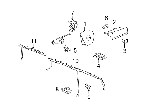 2008 Hummer H2 Air Bag Components Diagram