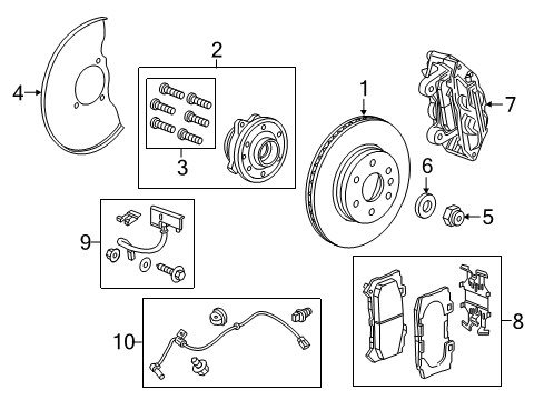 2022 Chevy Colorado Bolt/Screw, Front Wheel Hub Diagram for 84141647