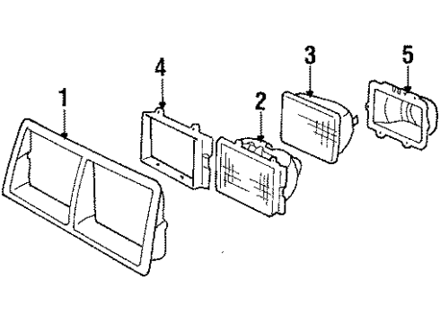 1985 Chevy Celebrity Headlamps Diagram