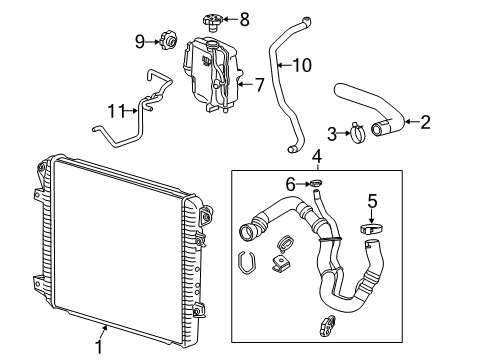 2017 Chevy Silverado 2500 HD Radiator & Components Diagram 3 - Thumbnail