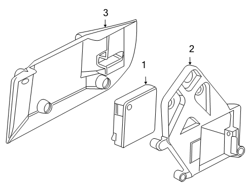 2014 Cadillac Escalade Bracket, Side Object Sensor Diagram for 15941274