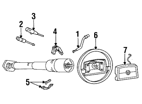 1995 Cadillac Fleetwood Lever, Automatic Transmission Control *Black Diagram for 10156976