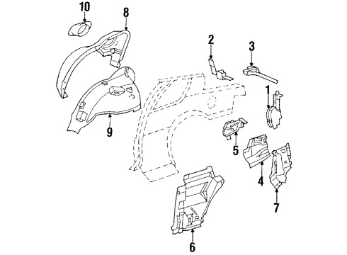 1989 Oldsmobile Cutlass Calais Door Assembly, Fuel Tank Filler Diagram for 20559912