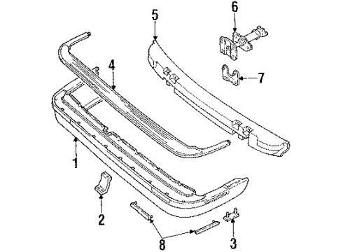 1991 Oldsmobile Silhouette Rear Bumper Diagram