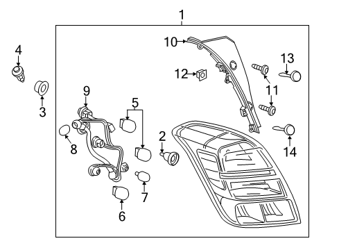 2016 Chevy Trax Cover, Tail Lamp Access Hole Diagram for 95939970