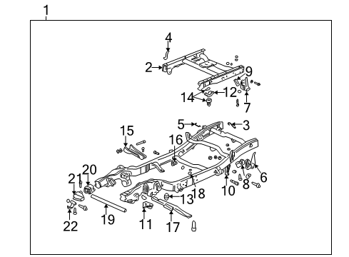 2002 Chevy Silverado 1500 Frame & Components Diagram 2 - Thumbnail