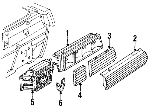 1984 Pontiac Firebird Tail Lamps Diagram 1 - Thumbnail