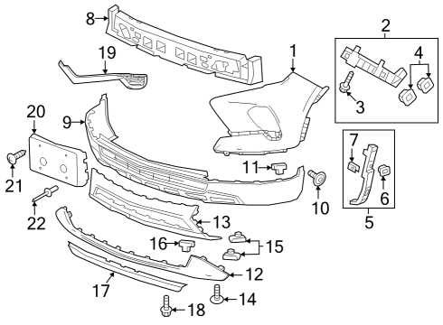 2024 Chevy Blazer FASCIA-FRT BPR LWR *BLACK Diagram for 42744940