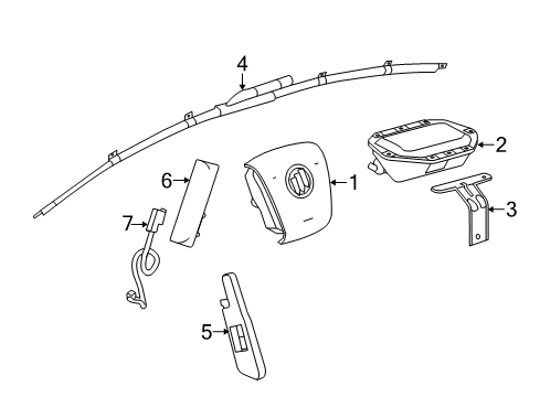 2016 Buick LaCrosse Air Bag Components Diagram 1 - Thumbnail