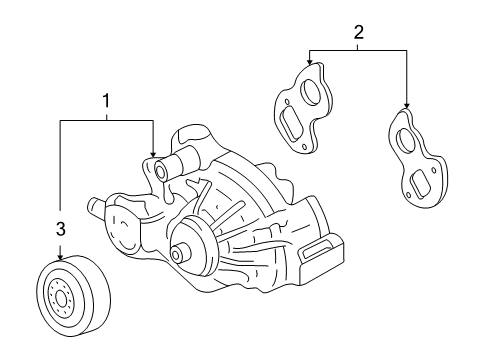 2010 Chevy Silverado 1500 Cooling System, Radiator, Water Pump, Cooling Fan Diagram 3 - Thumbnail