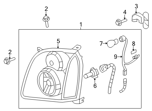 2008 GMC Yukon Headlamps, Electrical Diagram 2 - Thumbnail