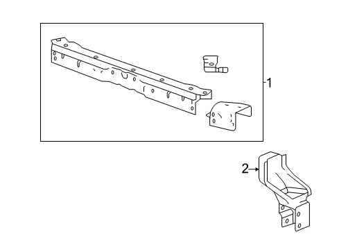 2016 Buick LaCrosse Bar Assembly, Front End Upper Tie Diagram for 23225181