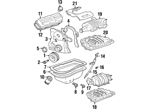 1994 Pontiac Bonneville Sensor Assembly, Engine Oil Level Diagram for 25609555