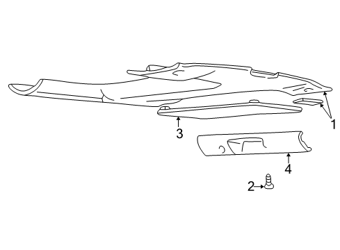 1999 Chevy Camaro Interior Trim - Roof Diagram 2 - Thumbnail