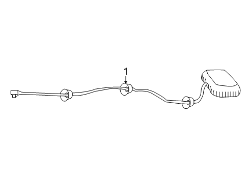 2008 Pontiac G8 Antenna Assembly, Navn Diagram for 92163842