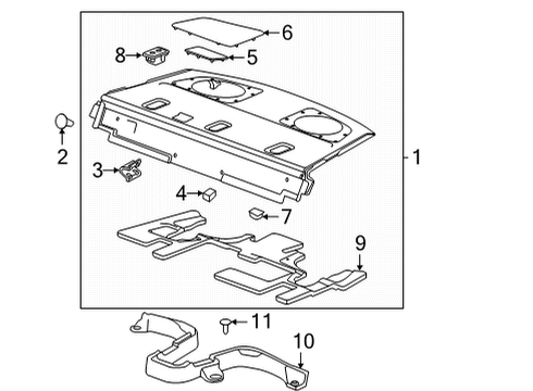 2020 Cadillac CT5 Interior Trim - Rear Body Diagram 1 - Thumbnail