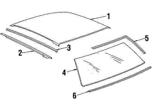 1987 Chevy Cavalier Windshield Glass Diagram 3 - Thumbnail