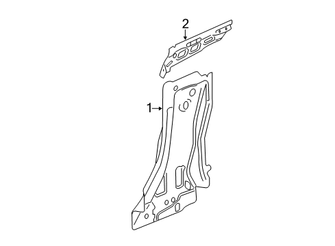 2016 Chevy Camaro Reinforcement, Qtr Otr Pnl Diagram for 84151496