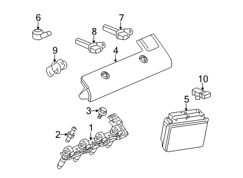 2005 Pontiac Bonneville Stud, Upper Intake Manifold Sight Shield Diagram for 12567370