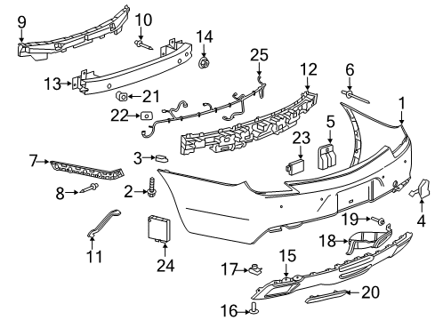 2019 Cadillac XTS Parking Aid Diagram 3 - Thumbnail