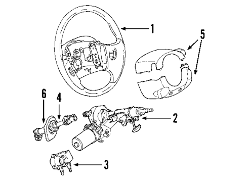 2005 Saturn Vue Steering Shaft Kit Diagram for 15806706