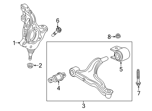 2022 Cadillac XT4 Front Suspension, Control Arm, Ride Control, Stabilizer Bar Diagram 2 - Thumbnail