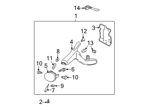 2000 Chevy Monte Carlo Housing Asm,Front Fog Lamp Diagram for 88893365