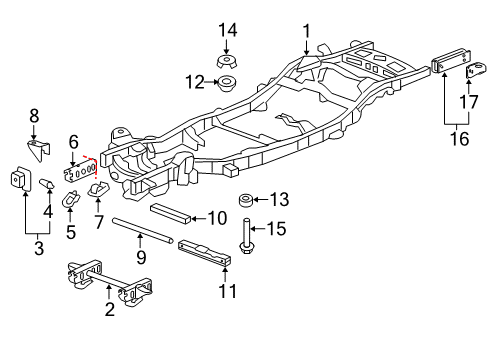 2009 Chevy Avalanche Frame & Components Diagram 1 - Thumbnail