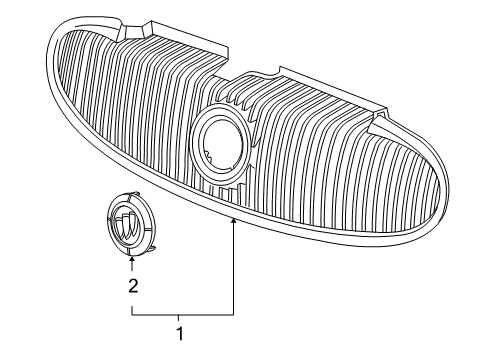 2007 Buick Rainier Radiator Grille and Front End Ornamentation EMBLEM Diagram for 15844167