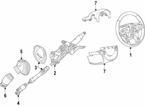 2017 Buick LaCrosse Steering Column & Wheel, Steering Gear & Linkage Diagram 1 - Thumbnail