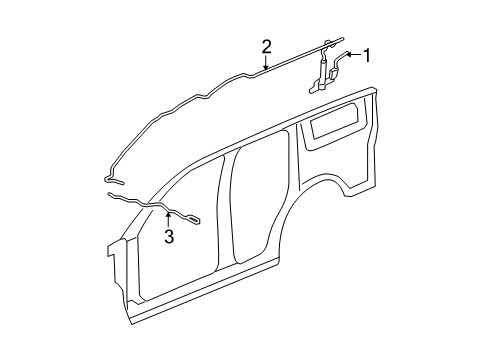 2007 Chevy Suburban 1500 Cable Assembly, Radio Antenna Cable Extension (Radio End) Diagram for 22847991