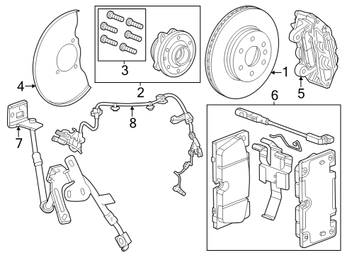 2023 GMC Canyon Front Brakes Diagram 2 - Thumbnail