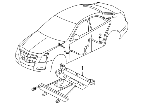 2009 Cadillac CTS Cable Asm,Radio Antenna Diagram for 25833062