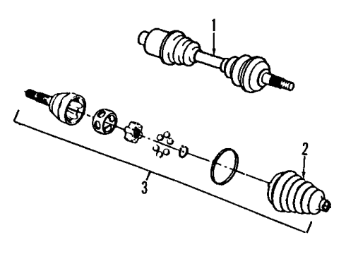 1994 Chevy Beretta Front Axle Shafts & Joints, Drive Axles Diagram