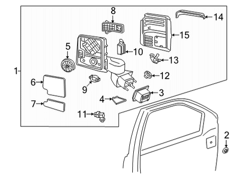 2020 Chevy Silverado 3500 HD Parking Aid Diagram 3 - Thumbnail