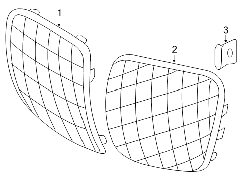 2008 Pontiac Solstice Grille & Components Diagram