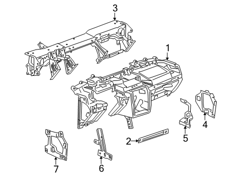 2008 Pontiac G5 Cluster & Switches, Instrument Panel Diagram 1 - Thumbnail